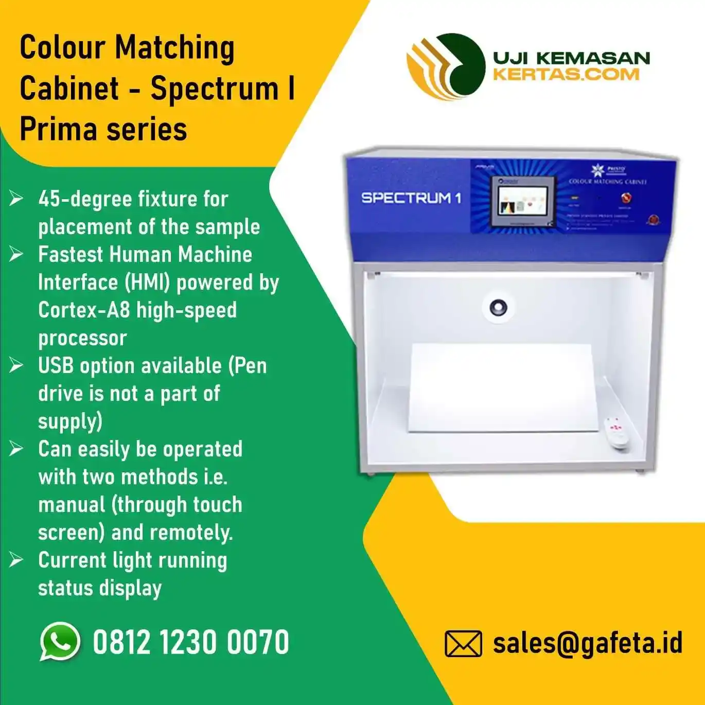Colour Matching Cabinet Spectrum I Prima Series: D65, TL84, CWF, UV, TFL