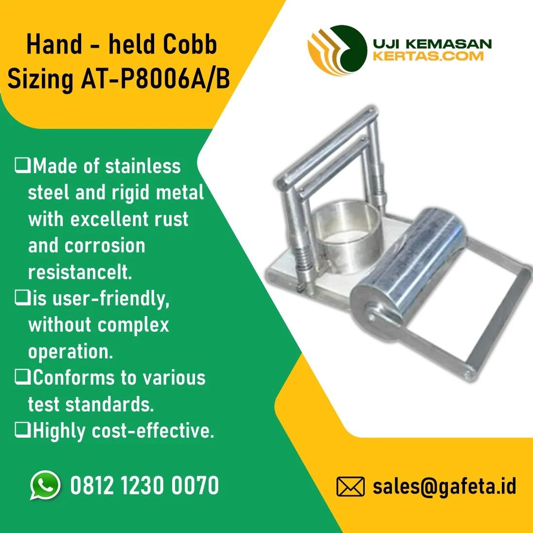 Cobb Absorption Tester
